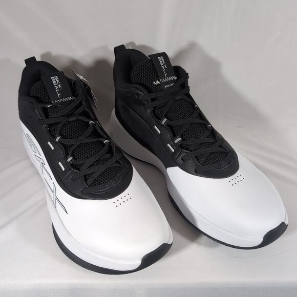 Skechers SKX League Low Top Basketball Sneaker Men’s 13 (253010) Black White main image 6